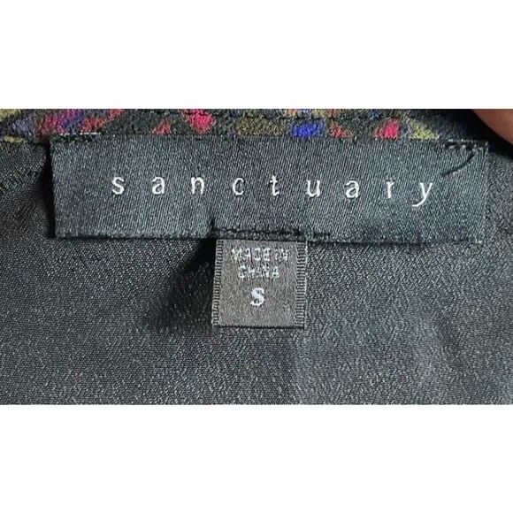 Sanctuary Halter Tank Top, small, blue/green/pink geometric print - Picture 6 of 8